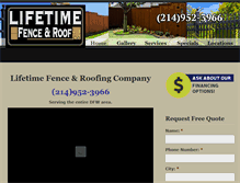 Tablet Screenshot of lifetimewarrantyfence.com